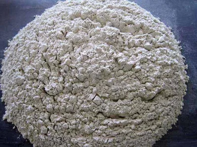 Natural bentonite clay before crushing and grinding